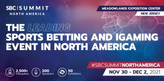 La conferencia de apuestas y juego online SBC Summit North America 2021 se llevará a cabo en diciembre