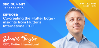 Explore la fórmula “Flutter Edge” de Dan Taylor en el keynote exclusivo de SBC Summit Barcelona