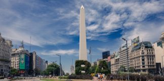 El obelisco de la Ciudad de Buenos Aires.