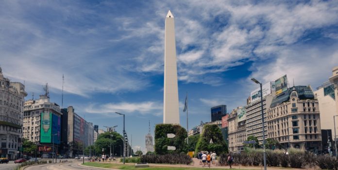 El obelisco de la Ciudad de Buenos Aires.