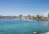 Vista del casino y la costa de Viña del Mar.