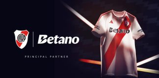Betano se convierte en el nuevo patrocinador principal de River Plate Render de la nueva imagen de la camiseta de River Plate, con la marca de Betano en el pecho.
