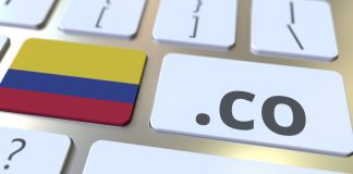 bandera de colombia en teclado