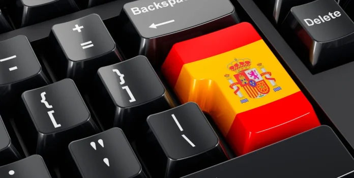 teclado con bandera de españa