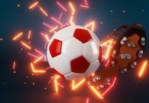 balón de fútbol iluminado