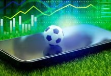 sinapo, celular con pelota de fútbol arriba