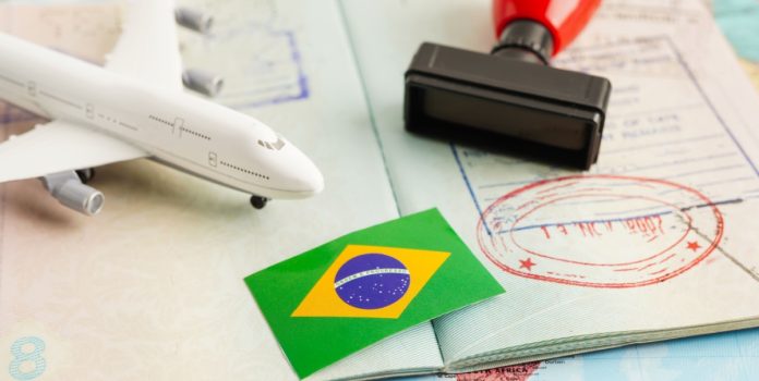 wa technology aprobado en brasil - sello de pasaporte con avión brasileño